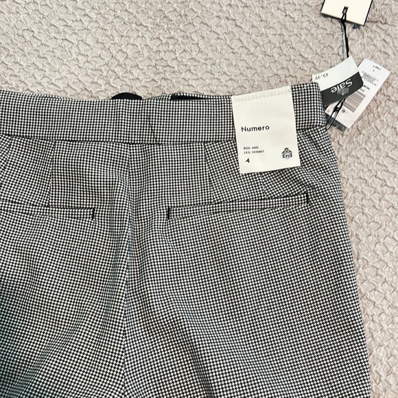 NWT Babaton Atelier Houndstooth Women's Trousers Size 4 - Picture 9 of 9